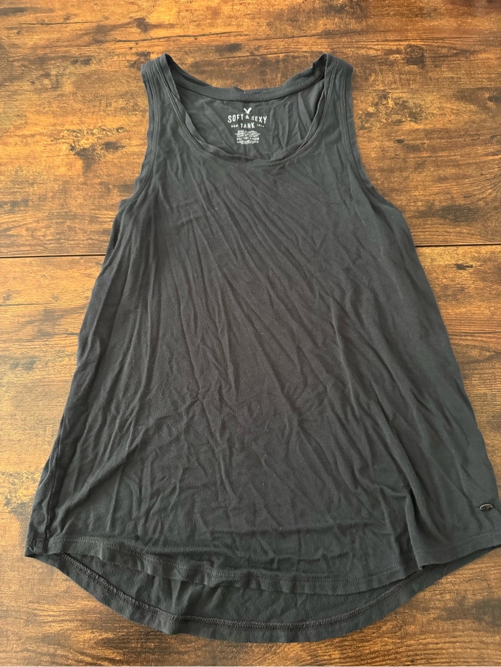 American Eagle Outfitters Black Muscle Tee